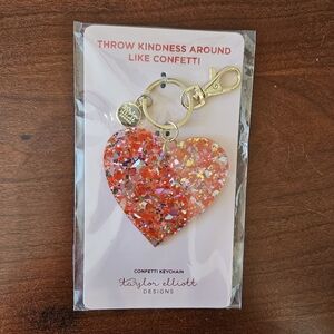 Taylor Elliott Designs Confetti 3" Heart Keychain